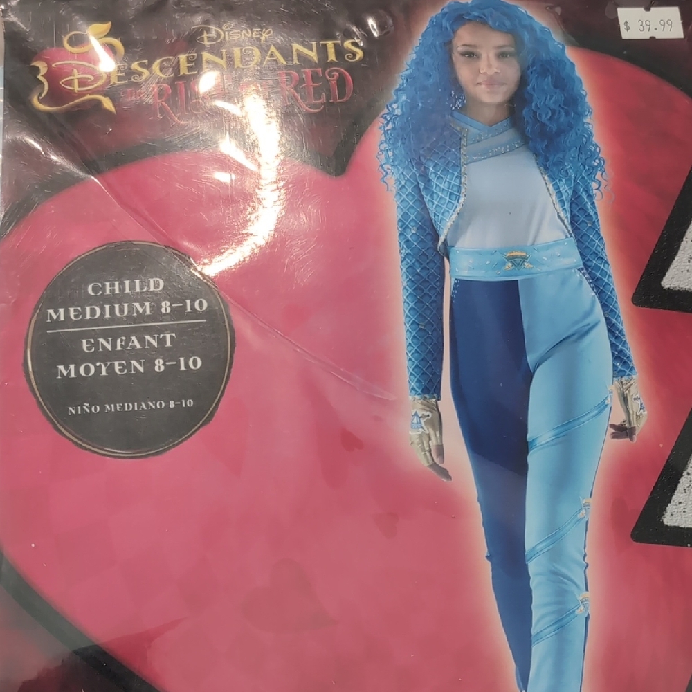 Disney Blue Halloween Costume with Electric Wig